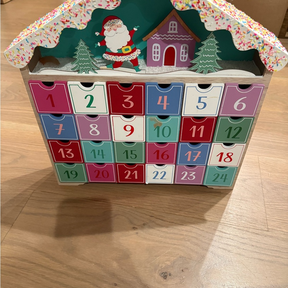 Colorful Wooden Advent Calendar